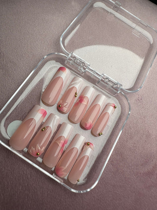 Lush pink flower set